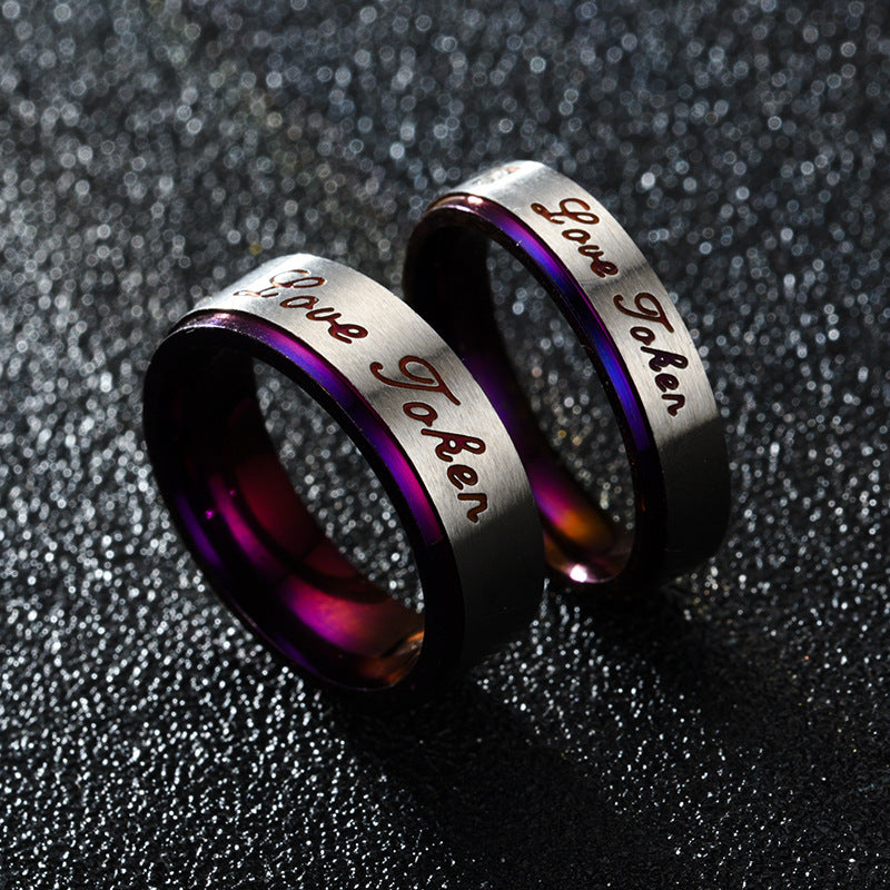 Pareja De Diamantes Anillos De Acero De Titanio al por mayor